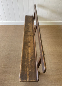 An Antique English Pine Railway Bench