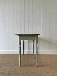 An English Country Pine Painted Side Table or Desk c1890