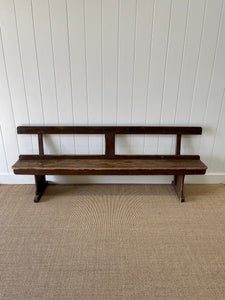 An Antique English Pine Railway Bench