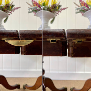 An English Mahogany Demi Lune Pair or Flip-top Breakfast Table c1810