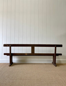 An Antique English Pine Railway Bench
