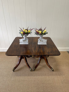 An English Mahogany Demi Lune Pair or Flip-top Breakfast Table c1810