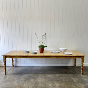 An English Country Pine 10 foot Dining Farm Table