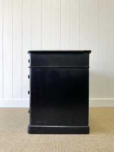 An Ebonized English Country Pine Buffet Sideboard c1860