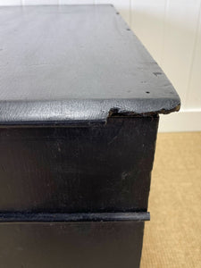 An Ebonized English Country Pine Buffet Sideboard c1860