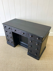 An Ebonized English Country Pine Buffet Sideboard c1860