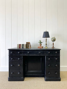 An Ebonized English Country Pine Buffet Sideboard c1860